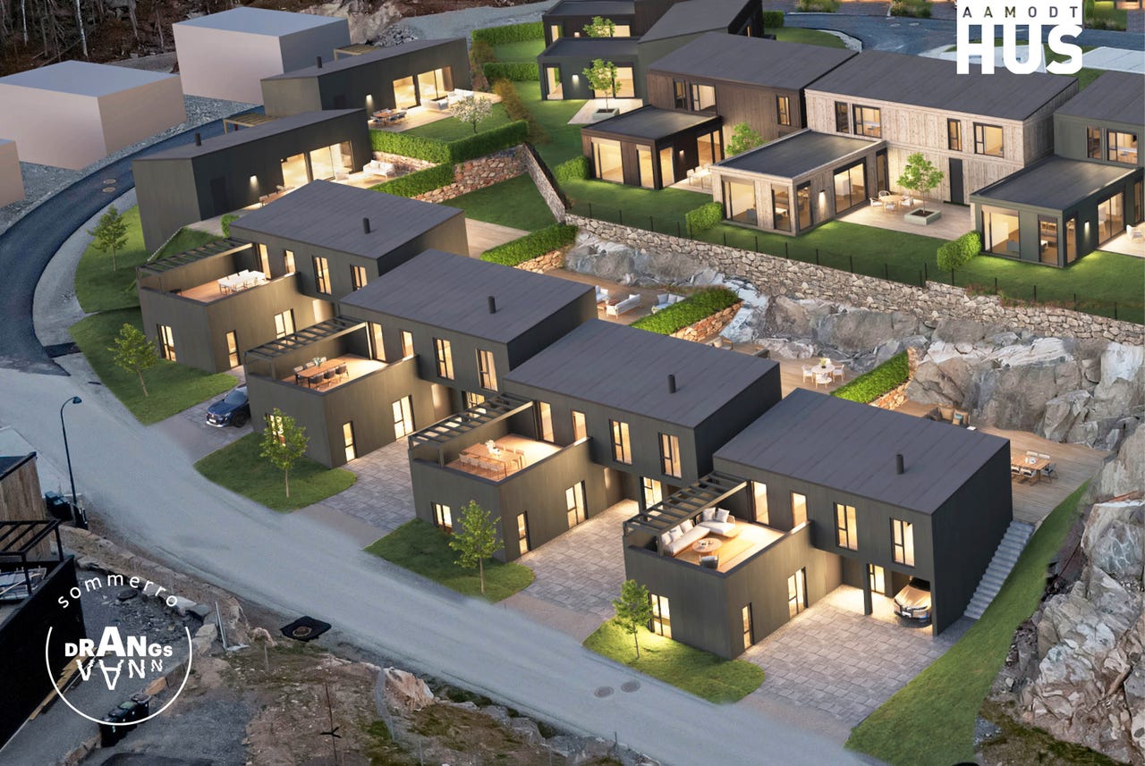 Image #0 Sommerro på Drangsvann - Arkitekttegnede eneboliger med carport og 2 store terrasser