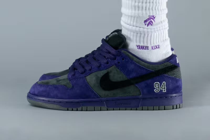 Supreme nike sb dunk purple FINN-torget