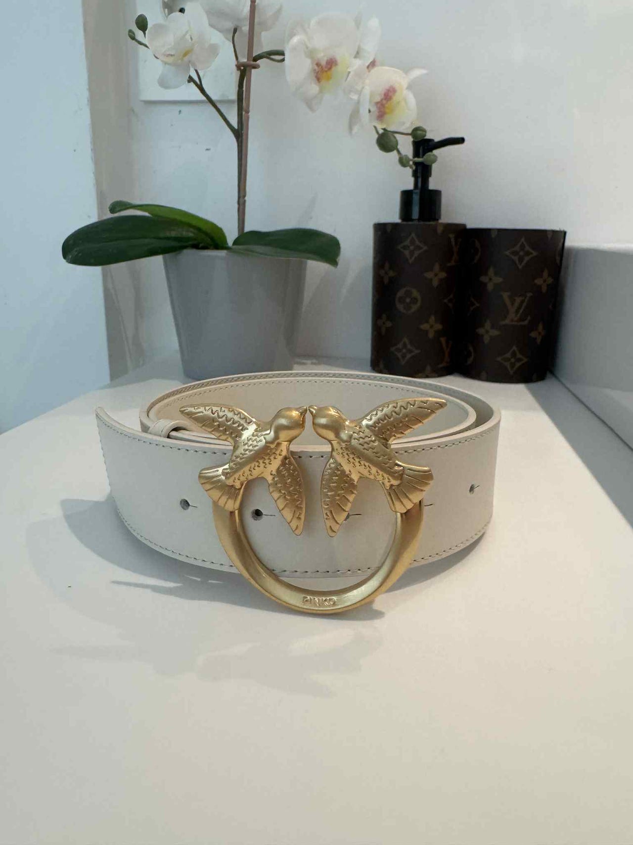 Pinko love Berry H3 belt white | FINN-torget