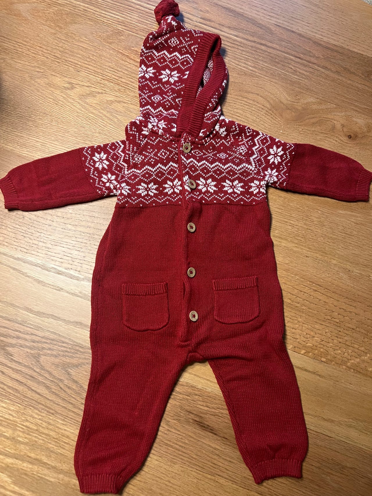 Newbie Unisex Baby strikketdress Rød Størrelse 68 | FINN-torget
