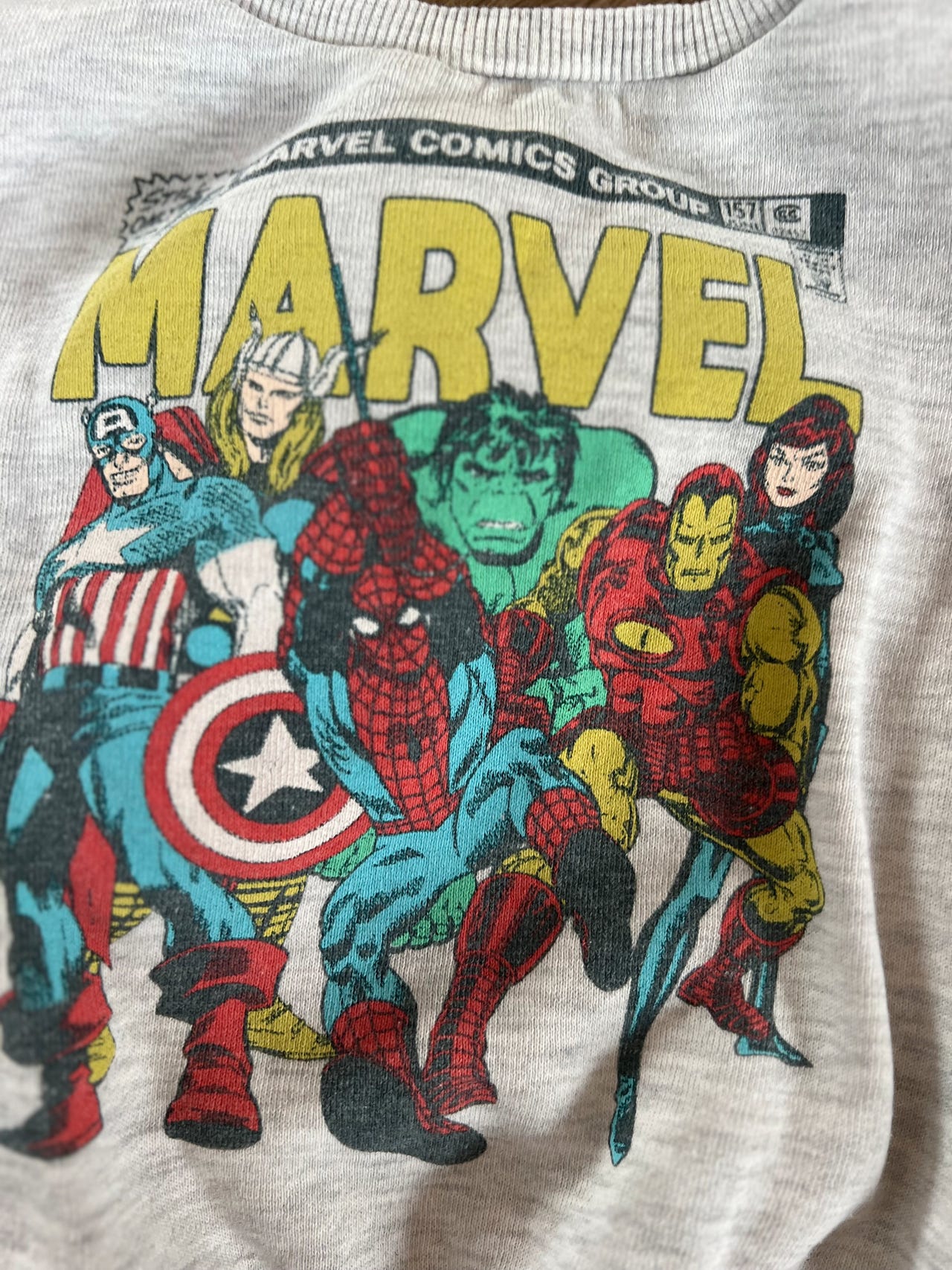 KUSTOM ART Afbeelding in vintage-stijl, serie Marvel 4 superhelden Iron Man, Hulk, Thor, Captain America, print op hout 15 x 15 cm