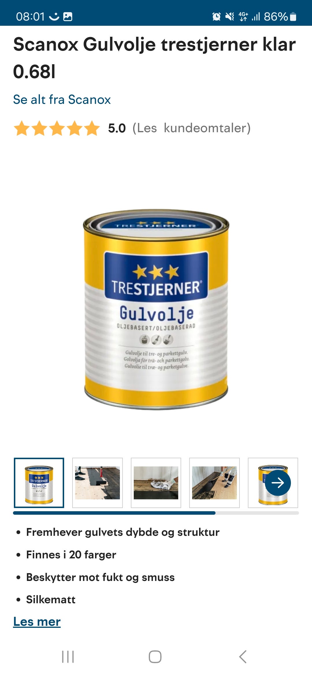 2 stk eikenøtt gulvolje fra Trestjerner | FINN-torget