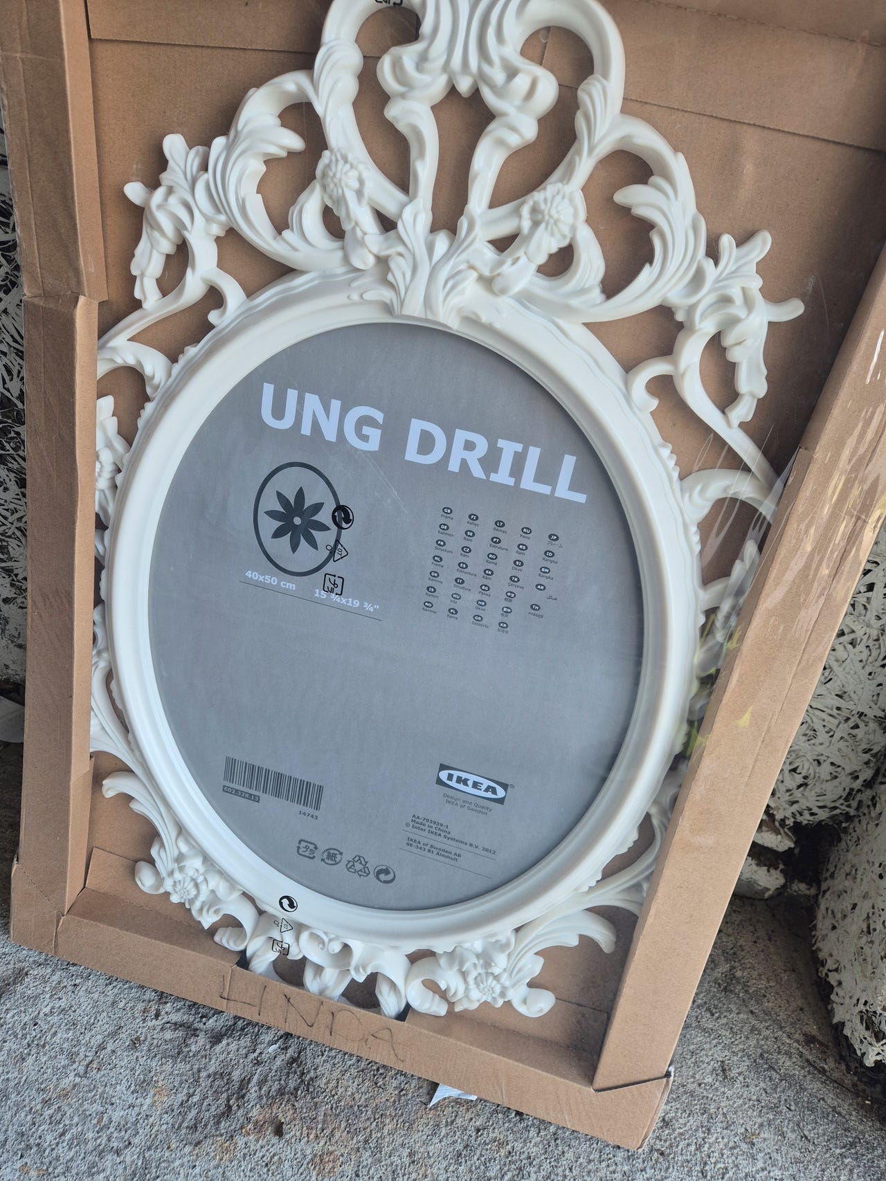 引取可　IKEA UNG DRILL ミラータイプ　ホワイト塗り　良品 6d49b1ef-f692-4089-8a72-