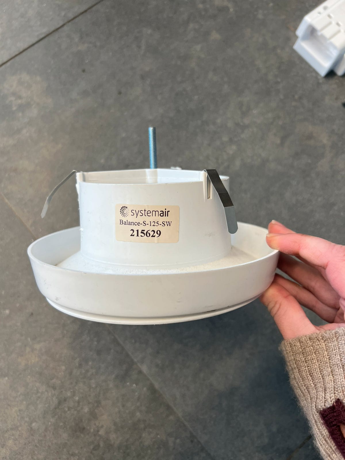 Valvola A Piatto Di Aspirazione Systemair Balance-S-125 Con Morsetti Di Tenuta