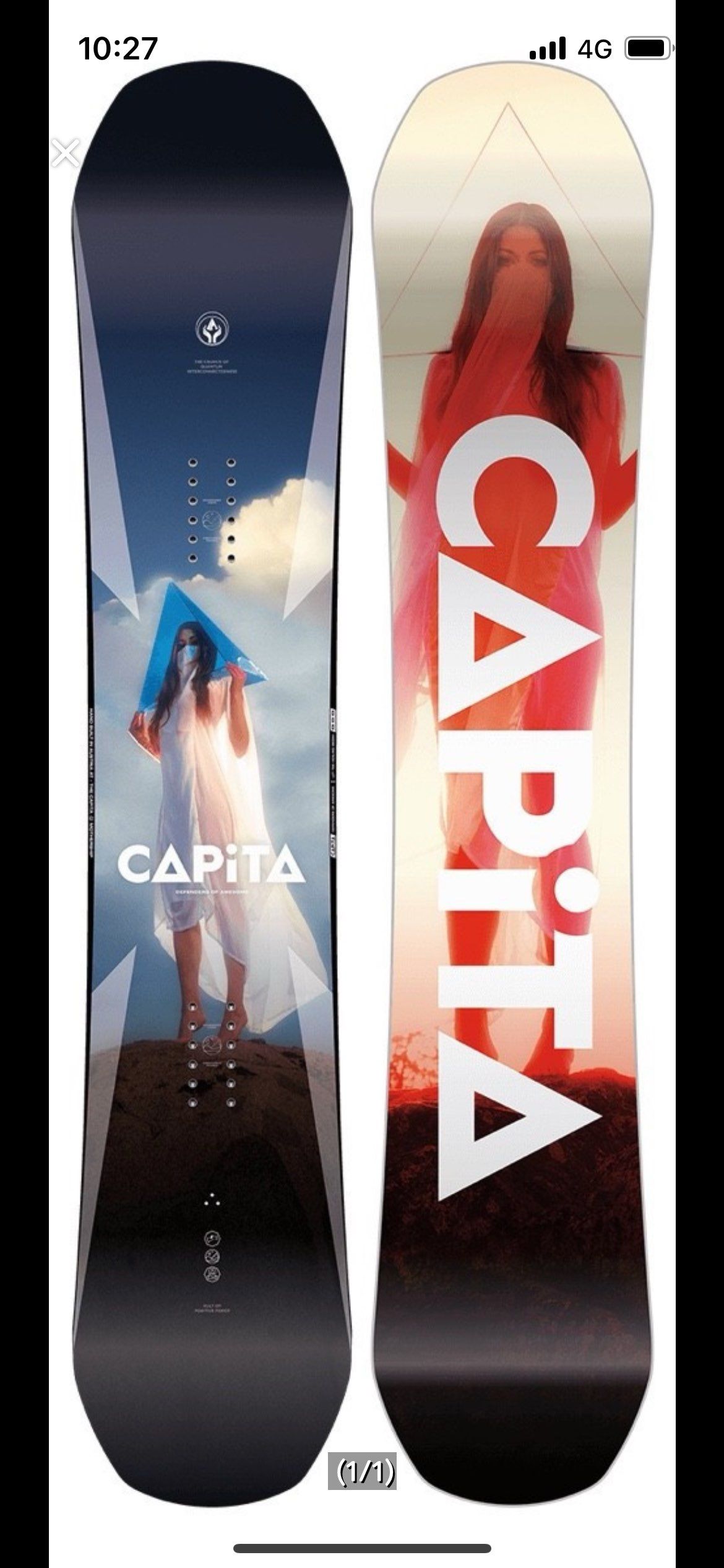 Capita DOA 154 cm snowboard + Burton Step On bindinger