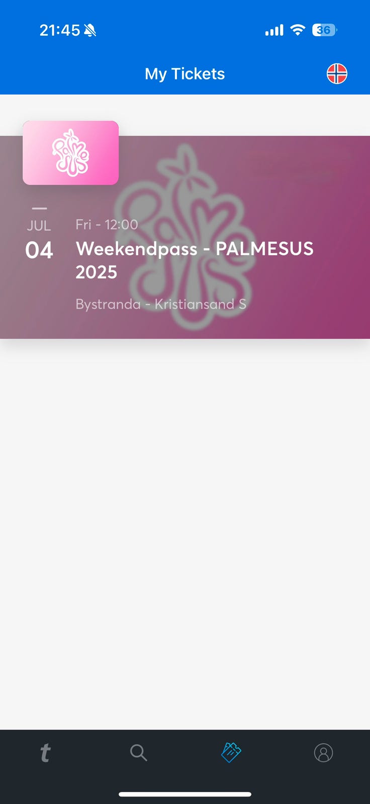 Palmesus 2025 Weekendpass | FINN-torget