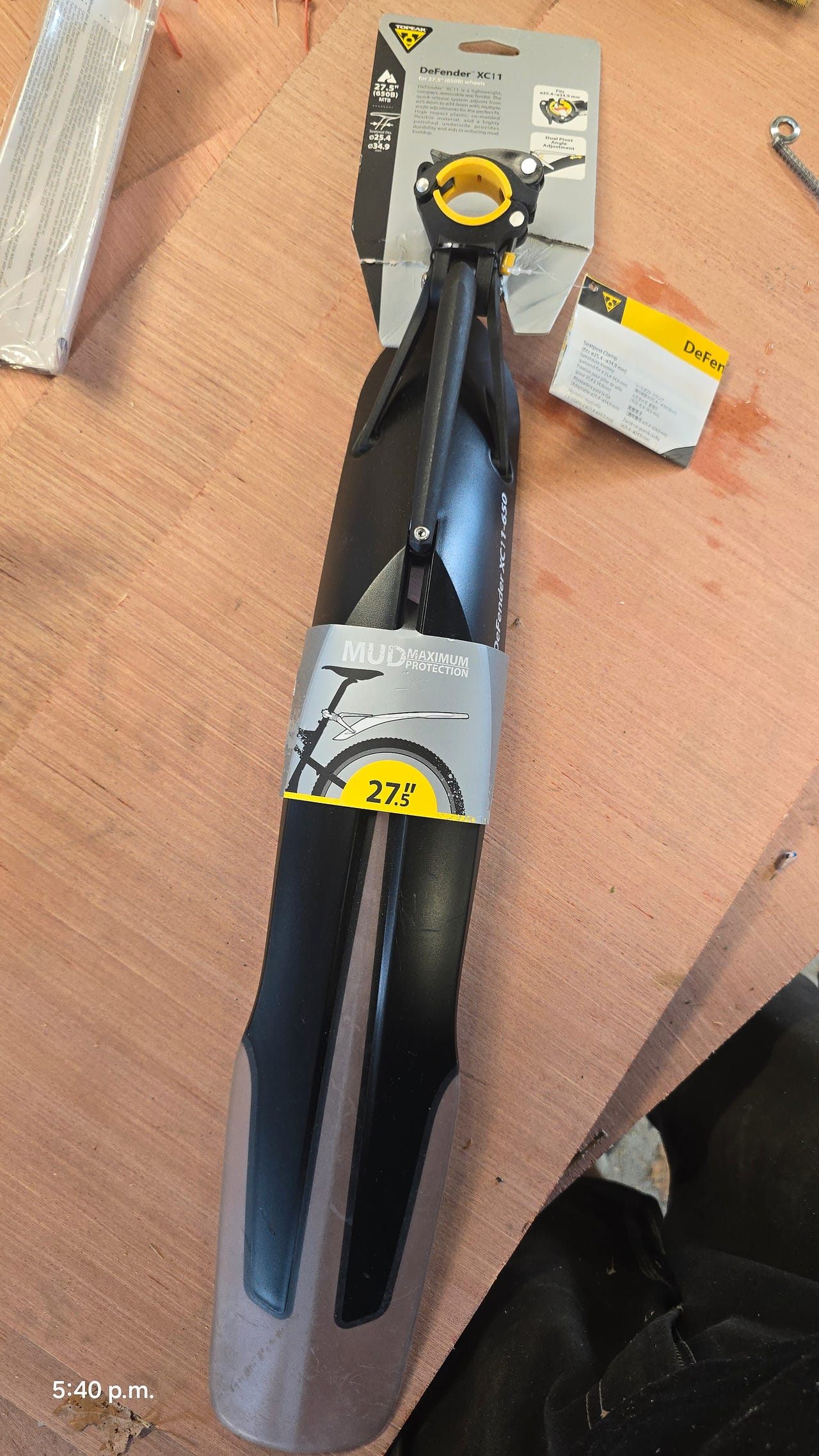 Topeak DeFender M1 & XC11 Set voor 27.5-29 Fietsen - 27.5 - 29 Wiel, M1 XC11