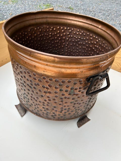 Vedkurv / Vedkjele i kobber | FINN-torget