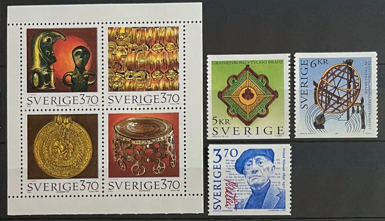 Sverige frimerker postfrisk, afa 1834 - 1840 **, 7 pene merker fra 1995 ...