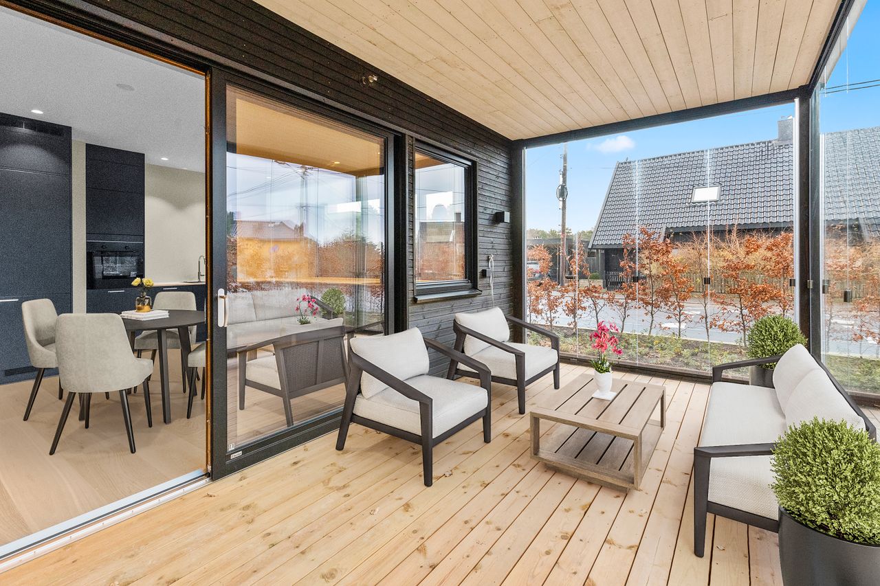 Image #0 Bertes/Lund - Luksuriøs 4-roms selveier - Genial planløsning - Utestue - Eksklusivt sameie