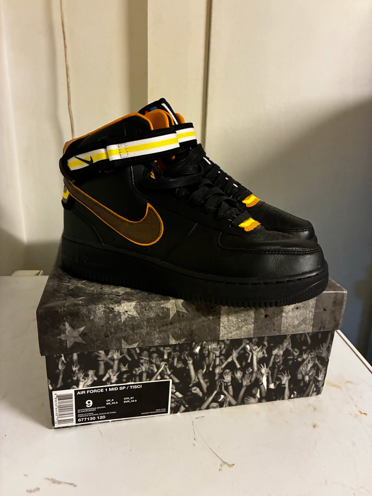 Air Force 1 Mid SP / Riccardo Tisci – Svart – Str. 42,5 – Sjelden 