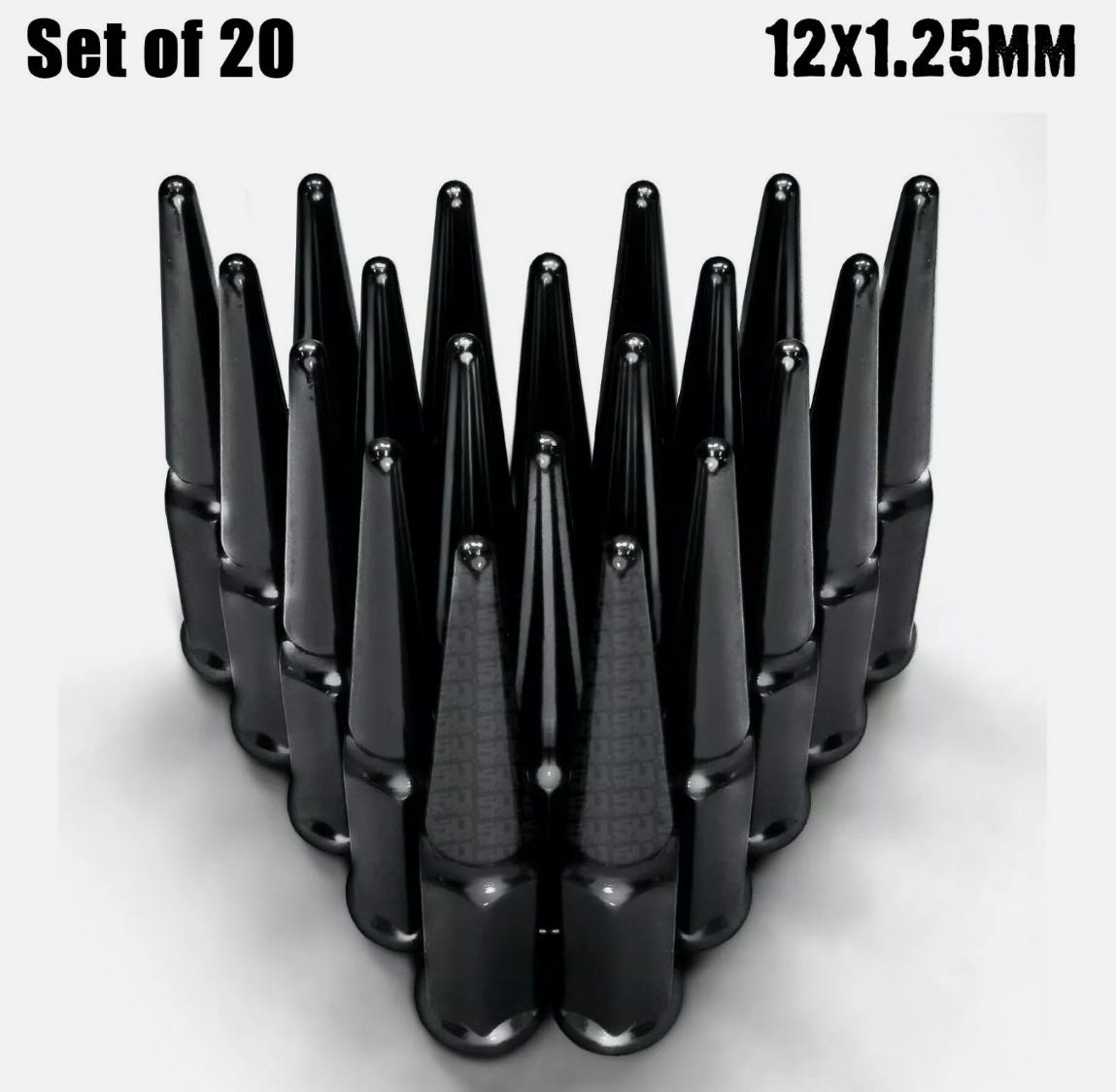 Nuts.. 24 Chrome Long Spike Lug Nuts 12x1.25 - Fit Nissan, Titan, Armada