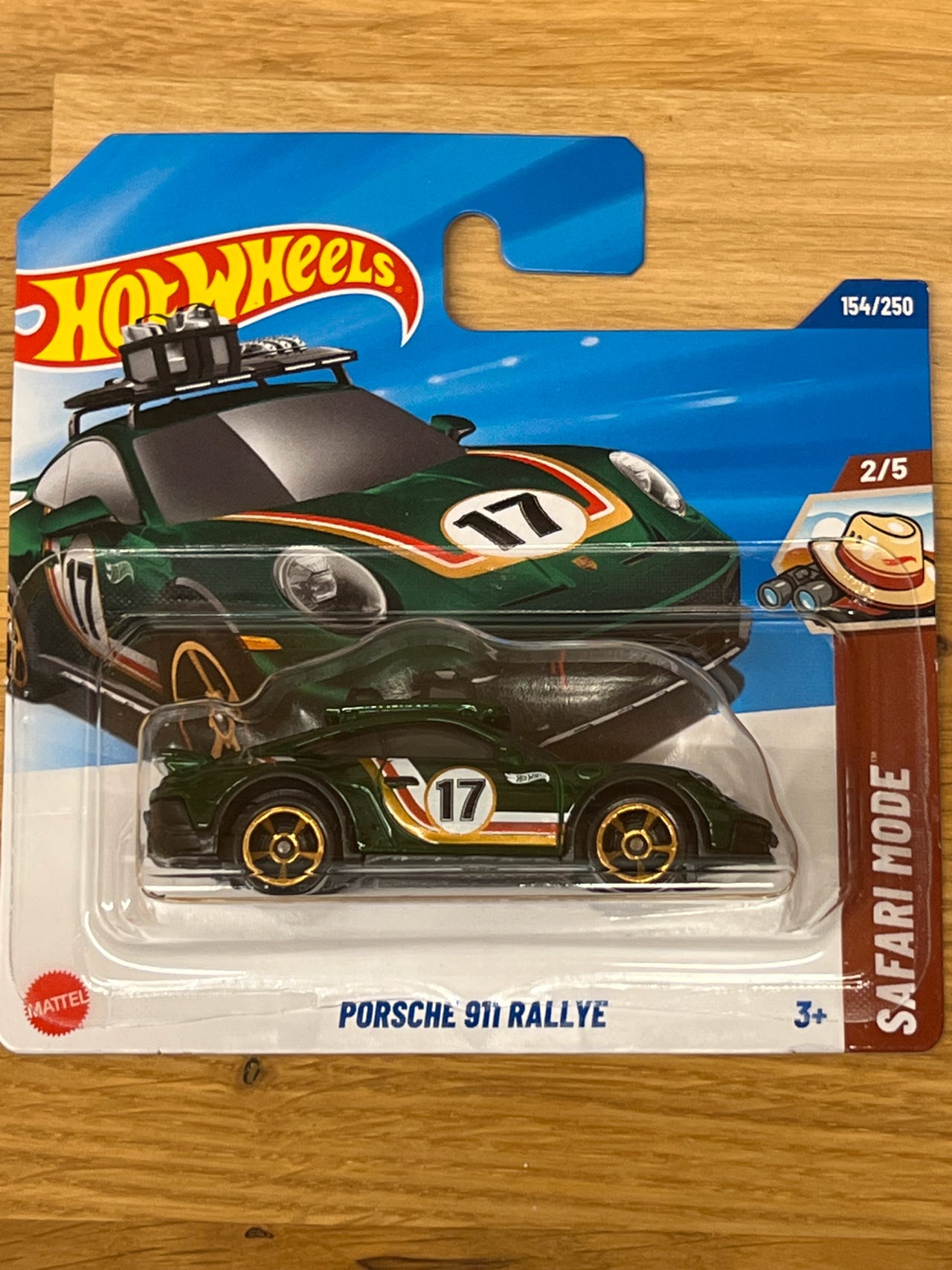 Hot Wheels – Porsche 911 Rallye Safari Mode 2/5 – Échelle 1:64 – Carte Courte – Vert Foncé – Mattel 2025