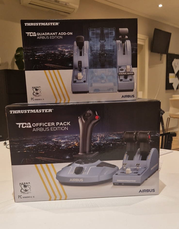 Thrustmaster TCA Quadrant og Thrustmaser TCA Officer Pack Airbus Editon ...