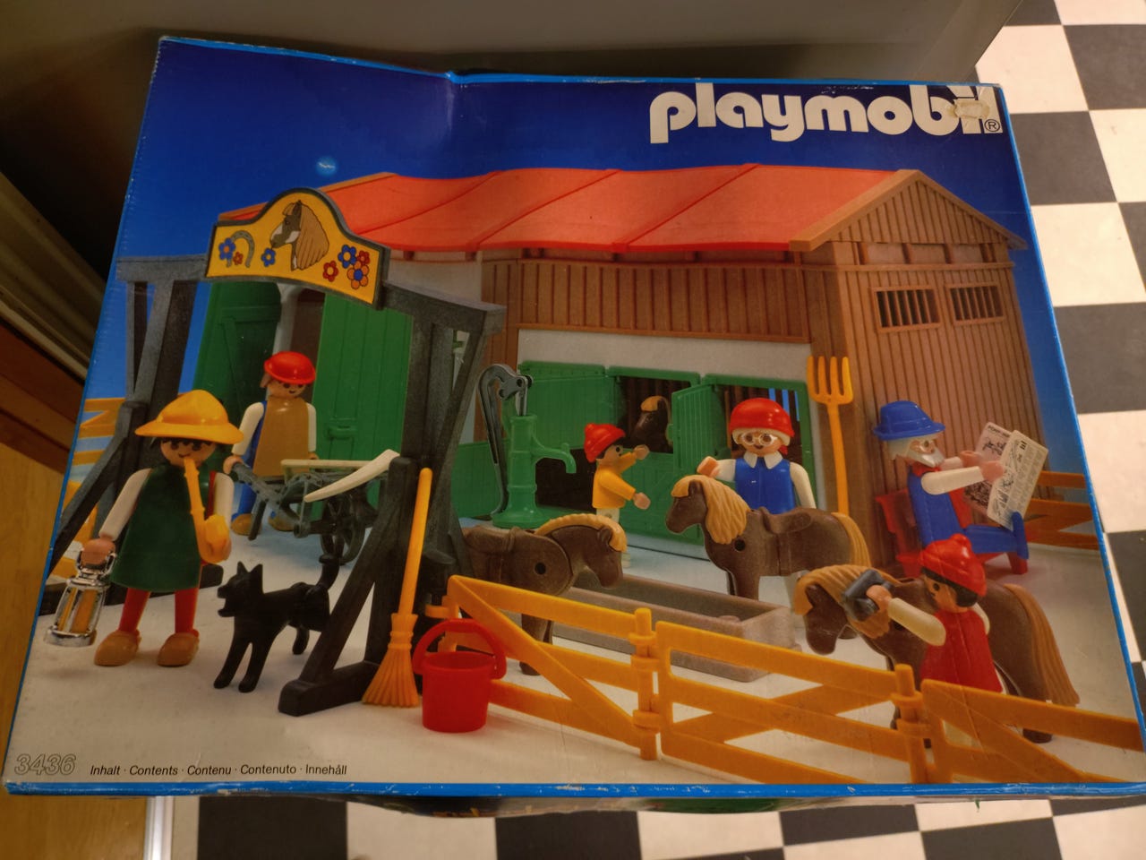 Playmobil Pony ranch, ref 3436, de l'année 1985 boite d