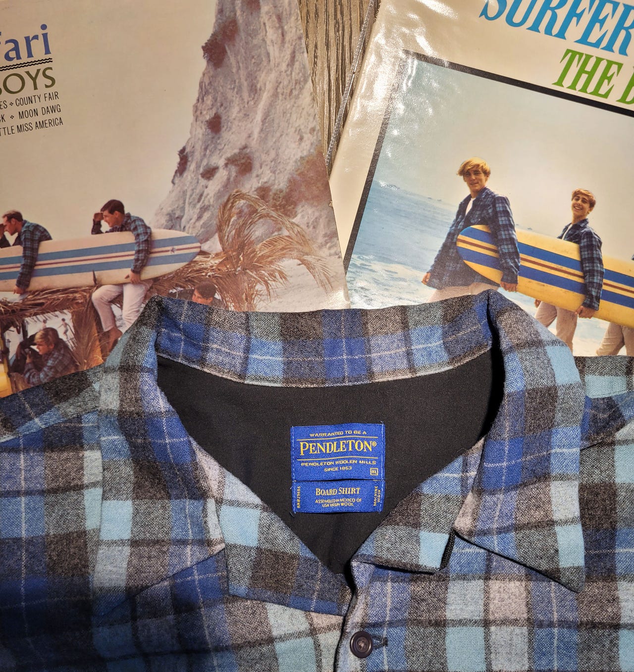 希少 90's Pendleton BoardShirt BluePlaid M