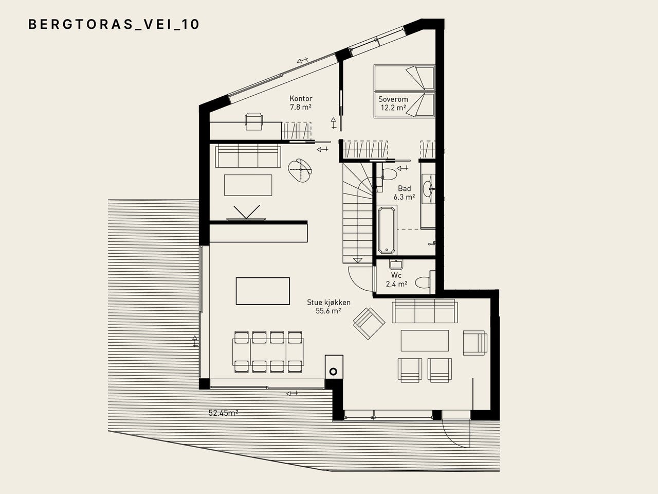 Image #3 Nedre Gimlekollen - Eksklusiv del av tomannsbolig klar for innvendige valg - Stor terrasse - Garasje - Utsikt
