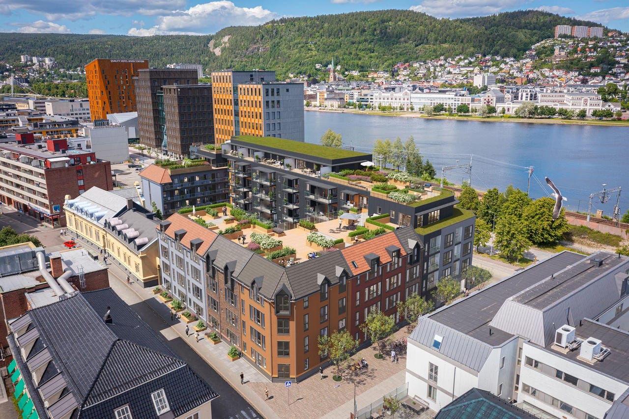 Deciliteren på Strømsø blir et nytt urbant landemerke i Drammen ...