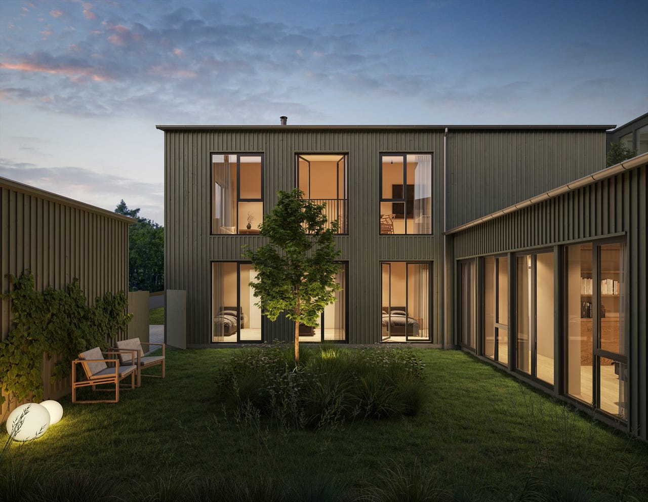 1 solgt: DRANGSVANN: Innholdsrike atriumshus med flott uteplass ...