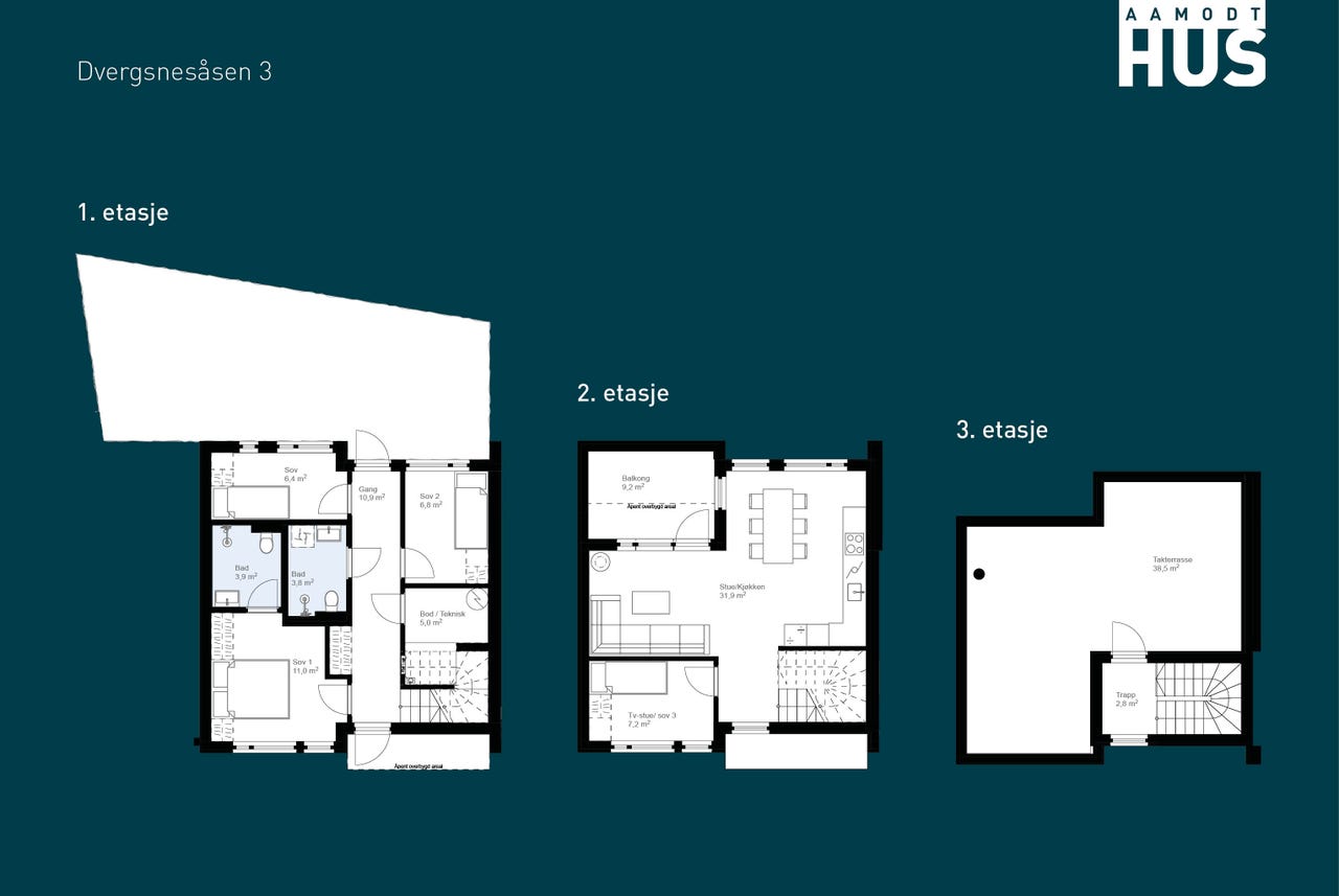 Image #4 Dvergsnes/Randesund - UTSOLGT - Innholdsrikt rekkebolig med sjøutsikt og masse sol på takterrasse