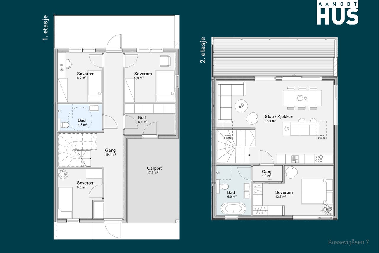 Image #4 Søgne/Langenes - 1 SOLGT - 3 rekkeboliger med solrik beliggenhet. Nær sjø, skole, barnehage og butikk.