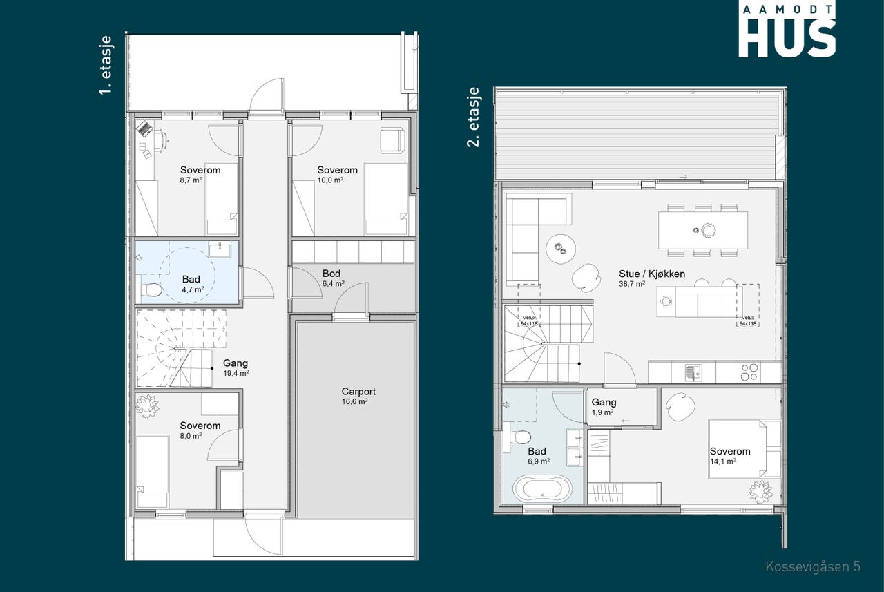 Image #3 Søgne/Langenes - 1 SOLGT - 3 rekkeboliger med solrik beliggenhet. Nær sjø, skole, barnehage og butikk.