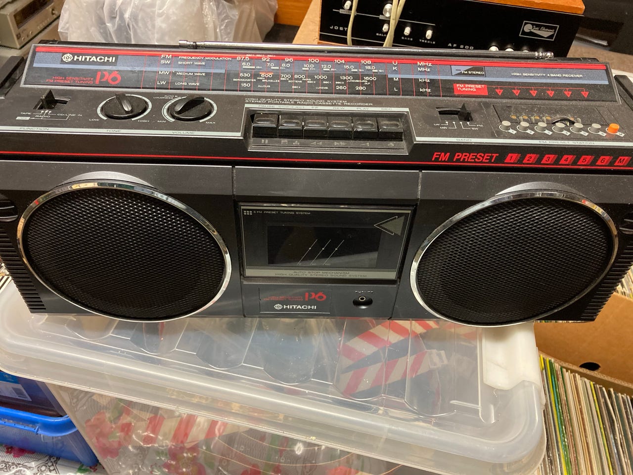 kassettspiller-hitachi-fc-110-ghettoblaster-boombox-radio-finn-torget