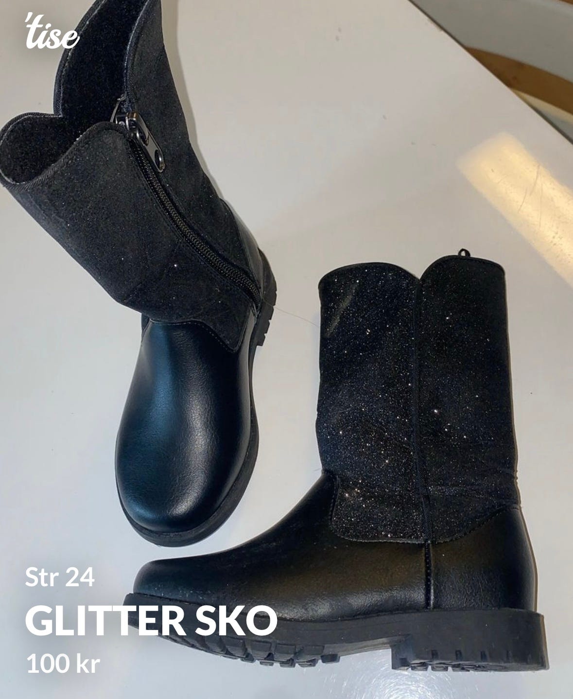 Glitter sko str 24 | FINN-torget