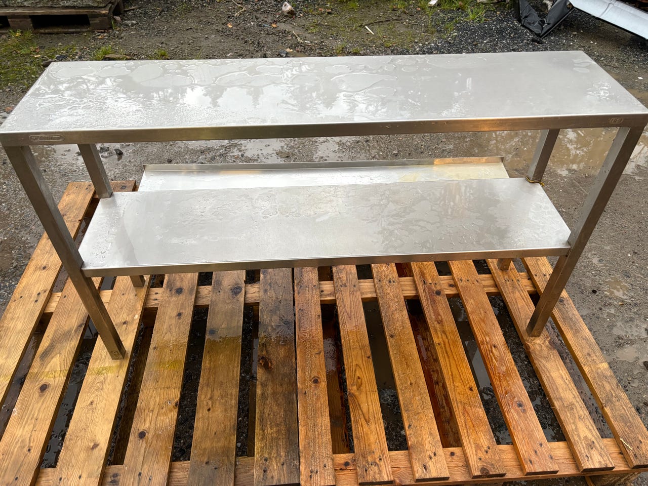 Rustfritt Stål hyller 120x40 cm | FINN-torget