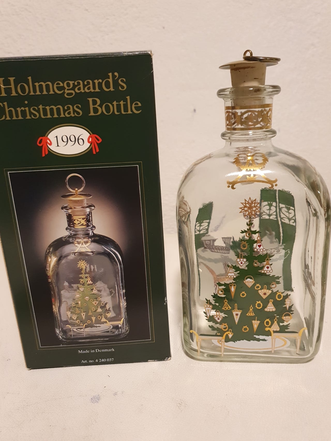 Holmegaard juleakevitt flaske 1996 | FINN-torget