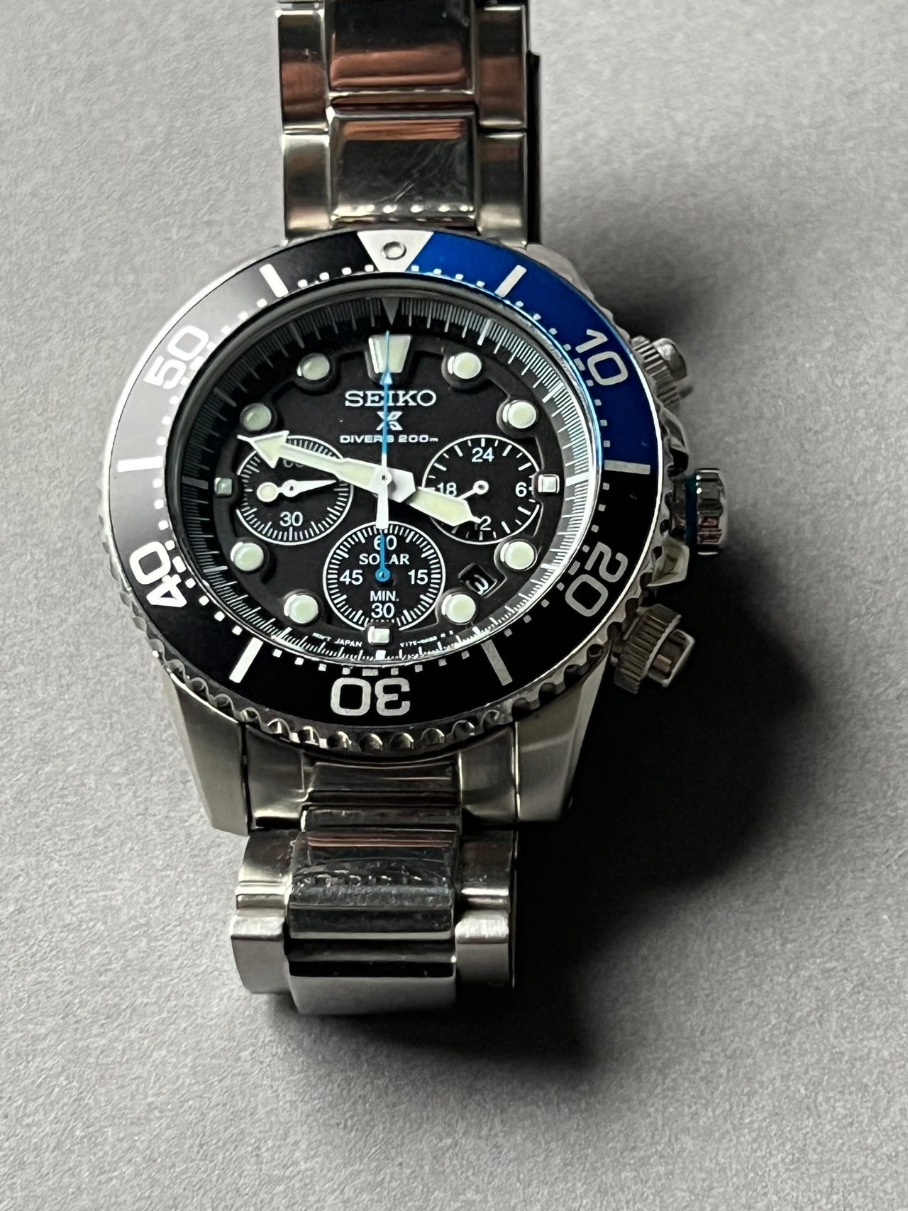 Seiko, Prospex Chrono SSC017P1 Solar, Divers 200 m, herre