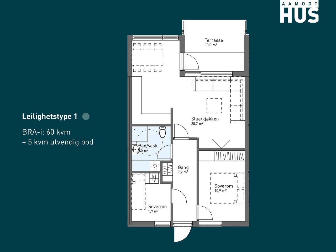 Image #3 Søgne/ Langenes - TRINN 2 - Nye 3-roms selveierleiligheter inkludert parkering. Solrik beliggenhet.