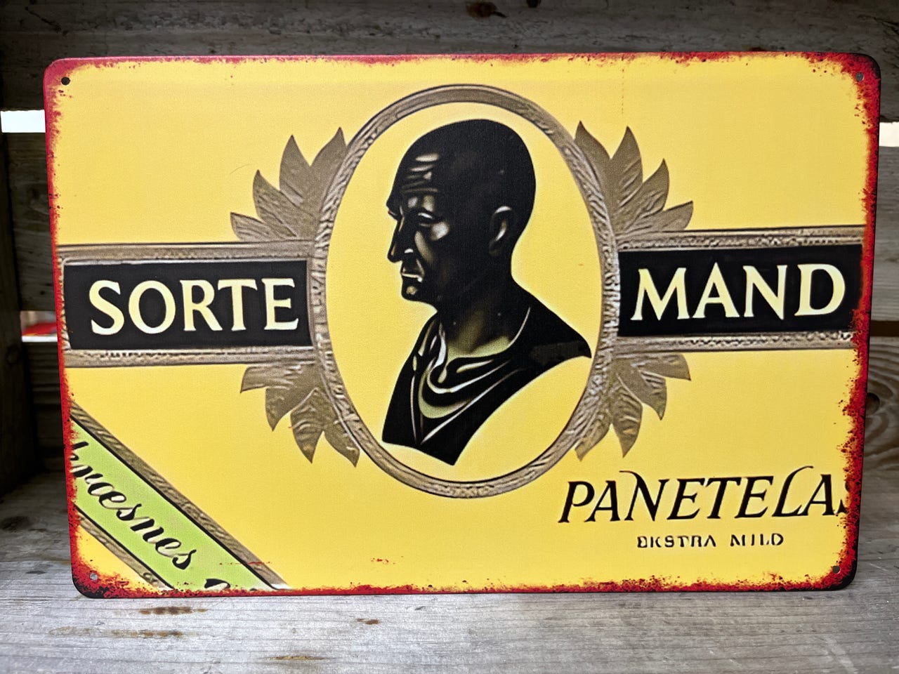 Sorte Mand Sigar. Skilt I Tynnmetall 20X30 Cm. Bar, Dekor, Man Cave ...