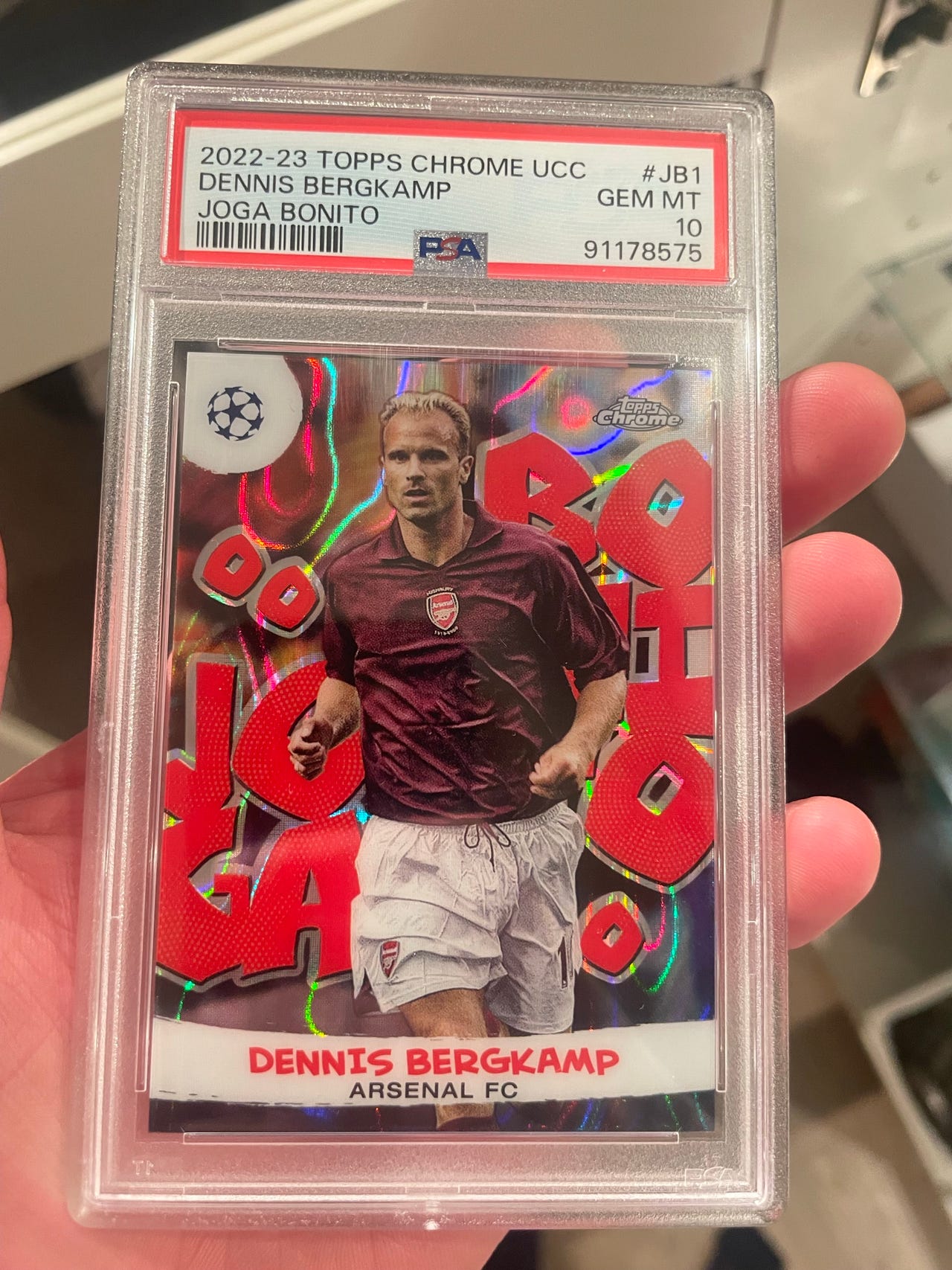 Dennis Bergkamp – Joga Bonito – Case Hit – Topps Chrome UCC 2022/2023 – Arsenal