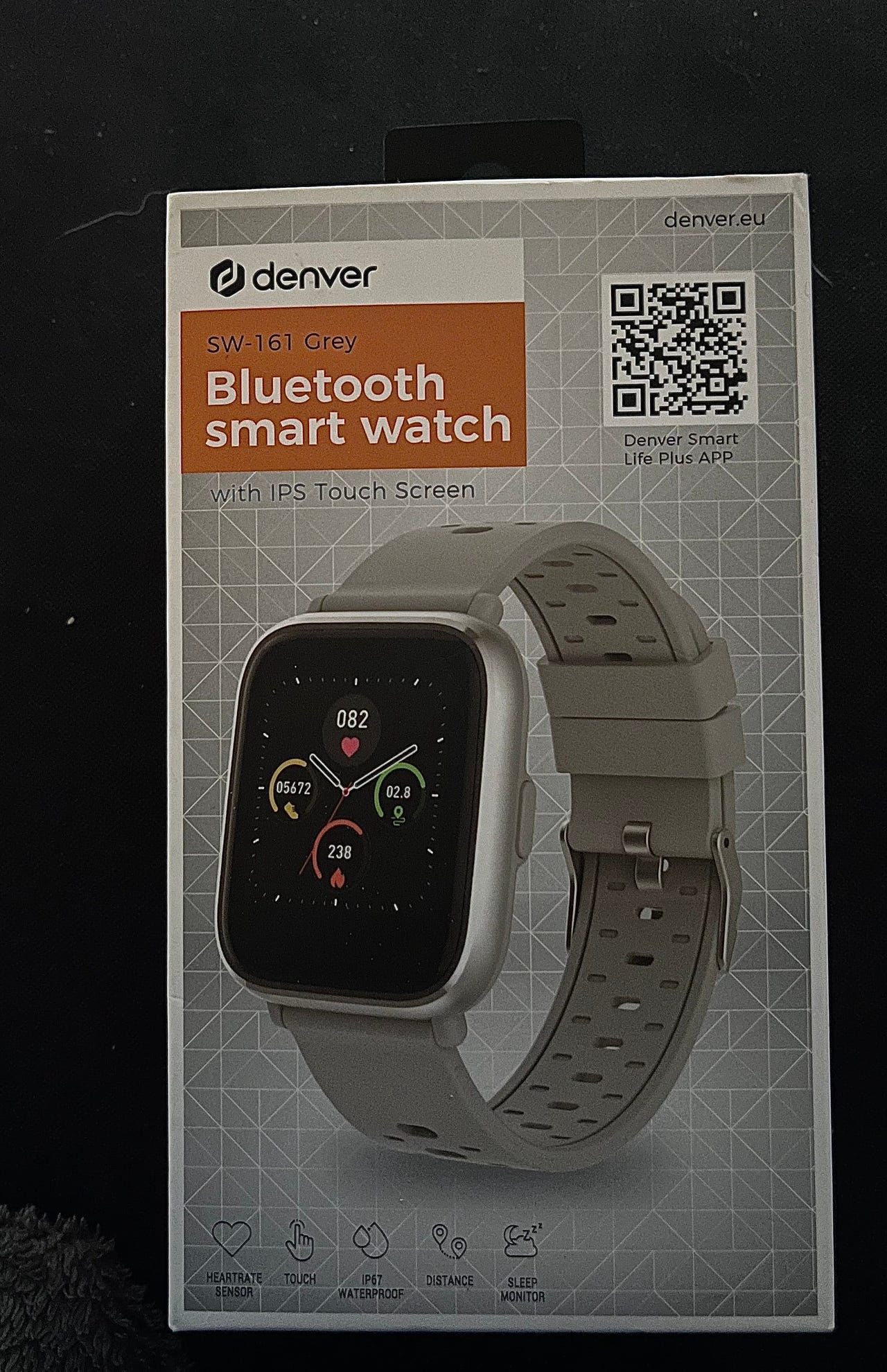 Denver SW-161 Bluetooth smartklokke grå silikon FINN-torget