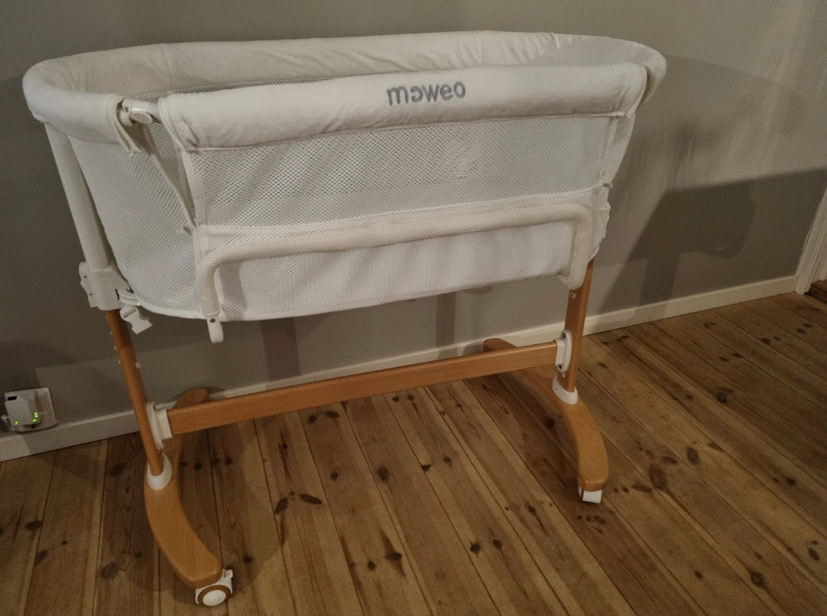 Moweo Bedside crib, svært lite brukt FINN-torget