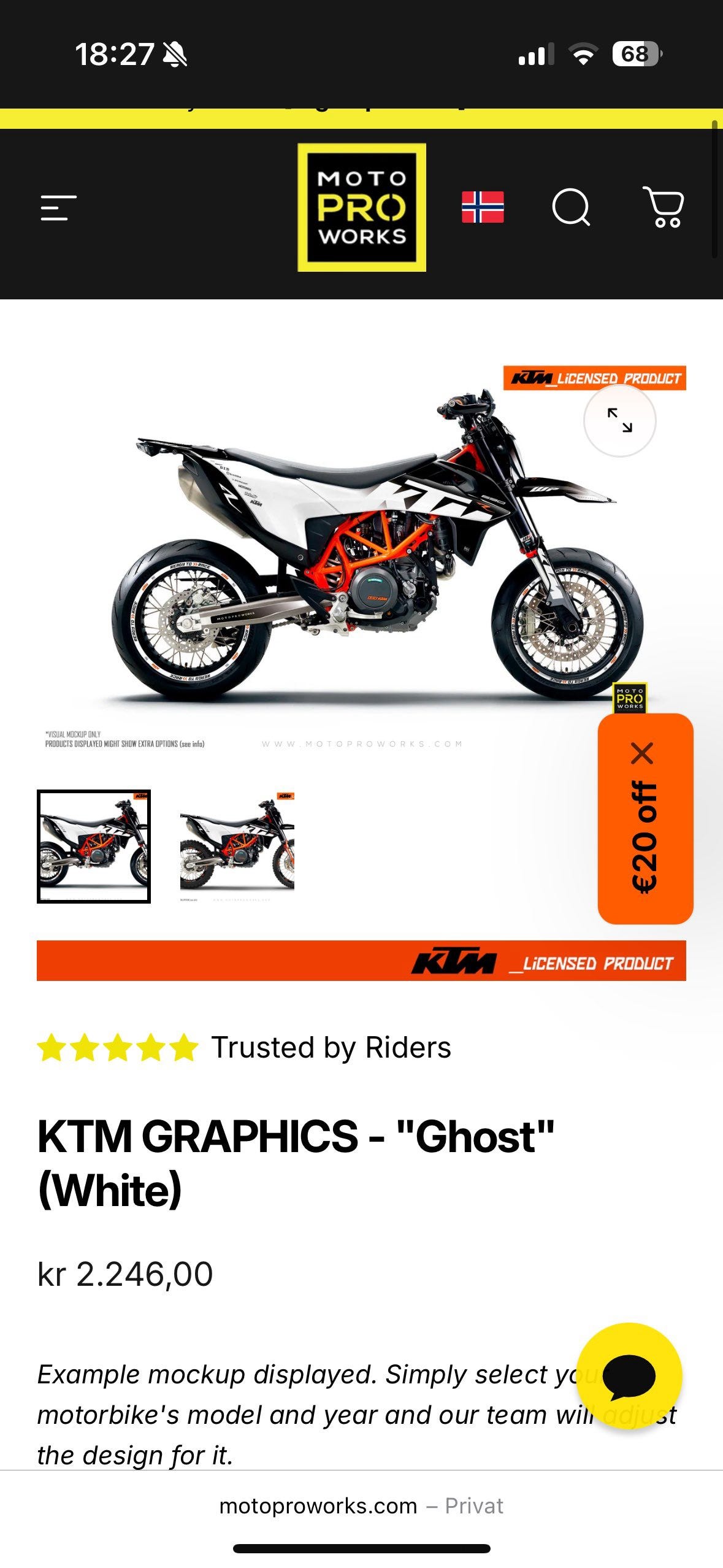 KTM Ghost Graphics Dekorsett for KTM 690 SMC R | FINN-torget