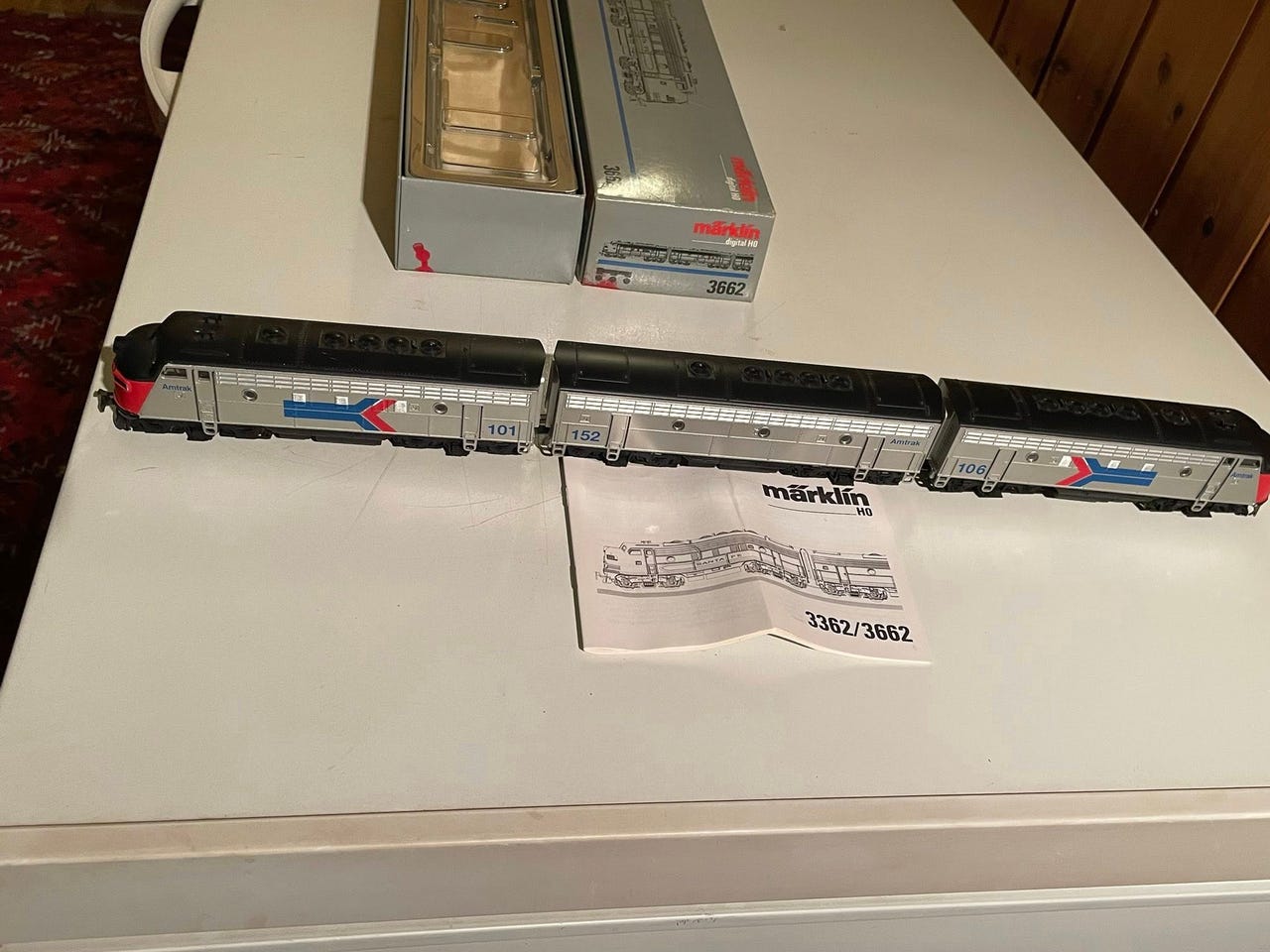 Marklin HO 37621 3-delt USA F7 diesellok, digitalt pent brukt med ...
