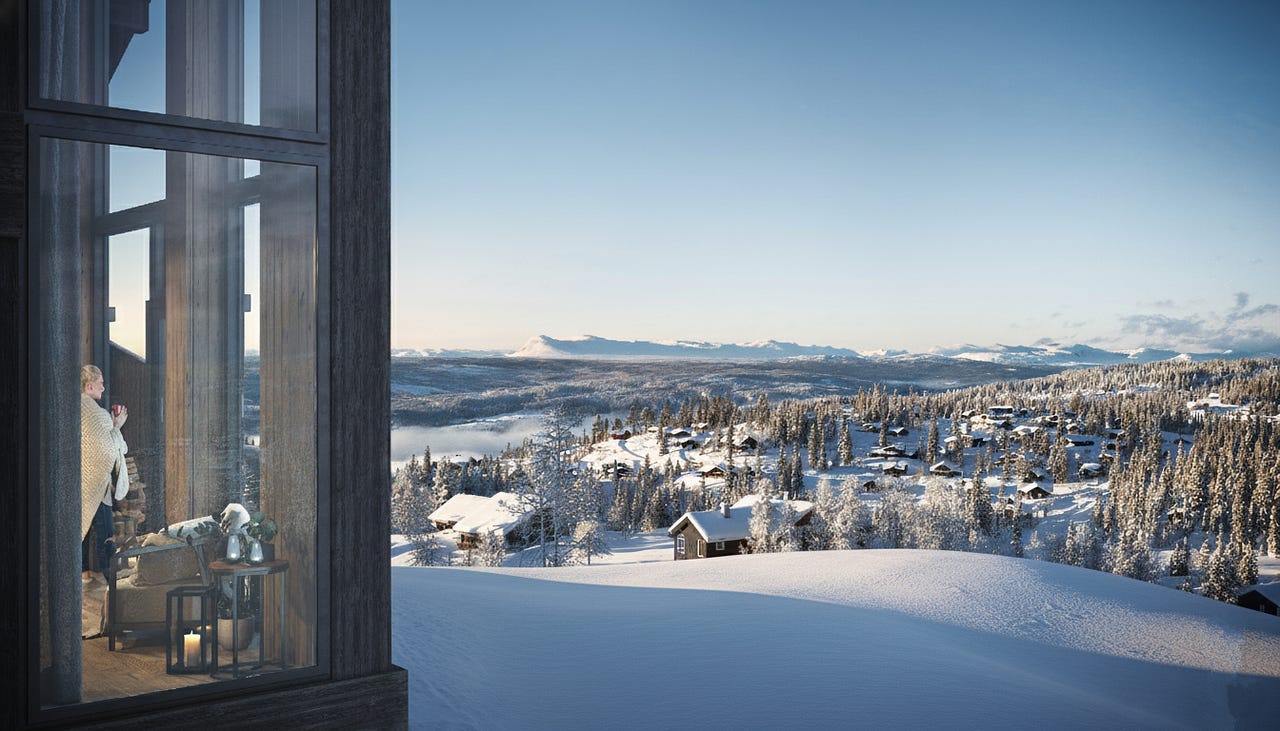 1 enhet SOLGT – 9 Hytter for salg på ski in/out, solrike utsiktstomter!