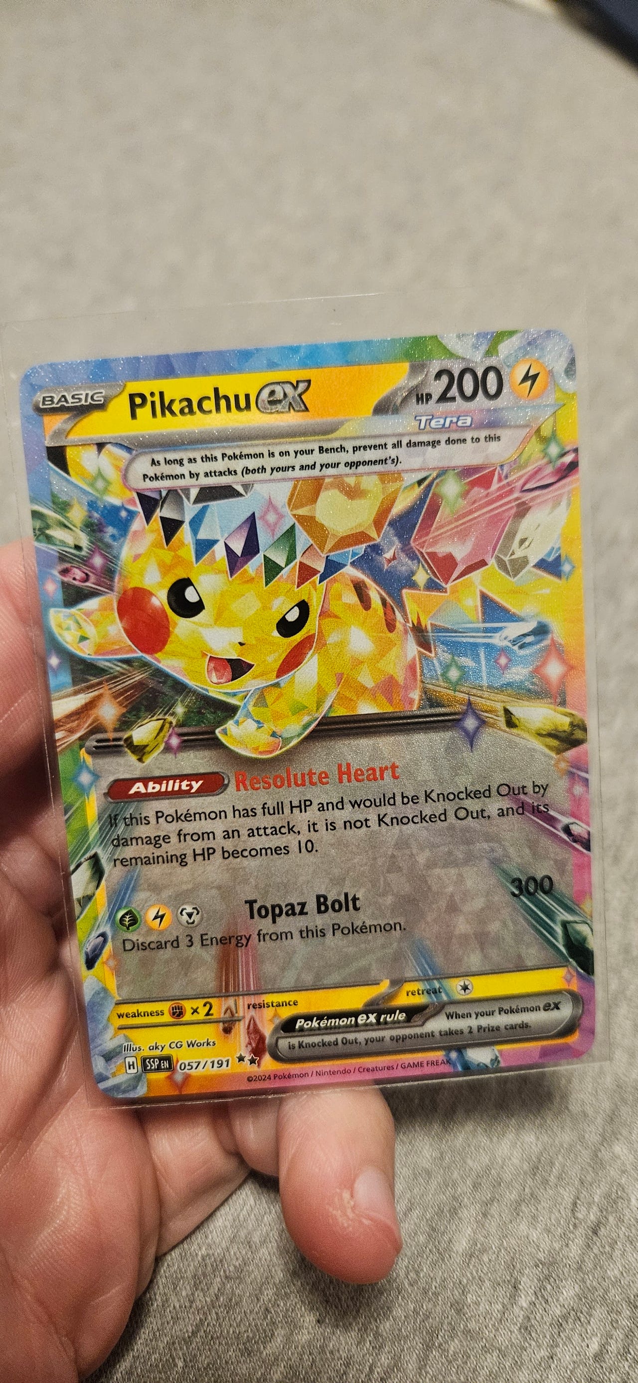 Pikachu EX 057/191 - Surging Sparks - Double Rare - English - Pokémon