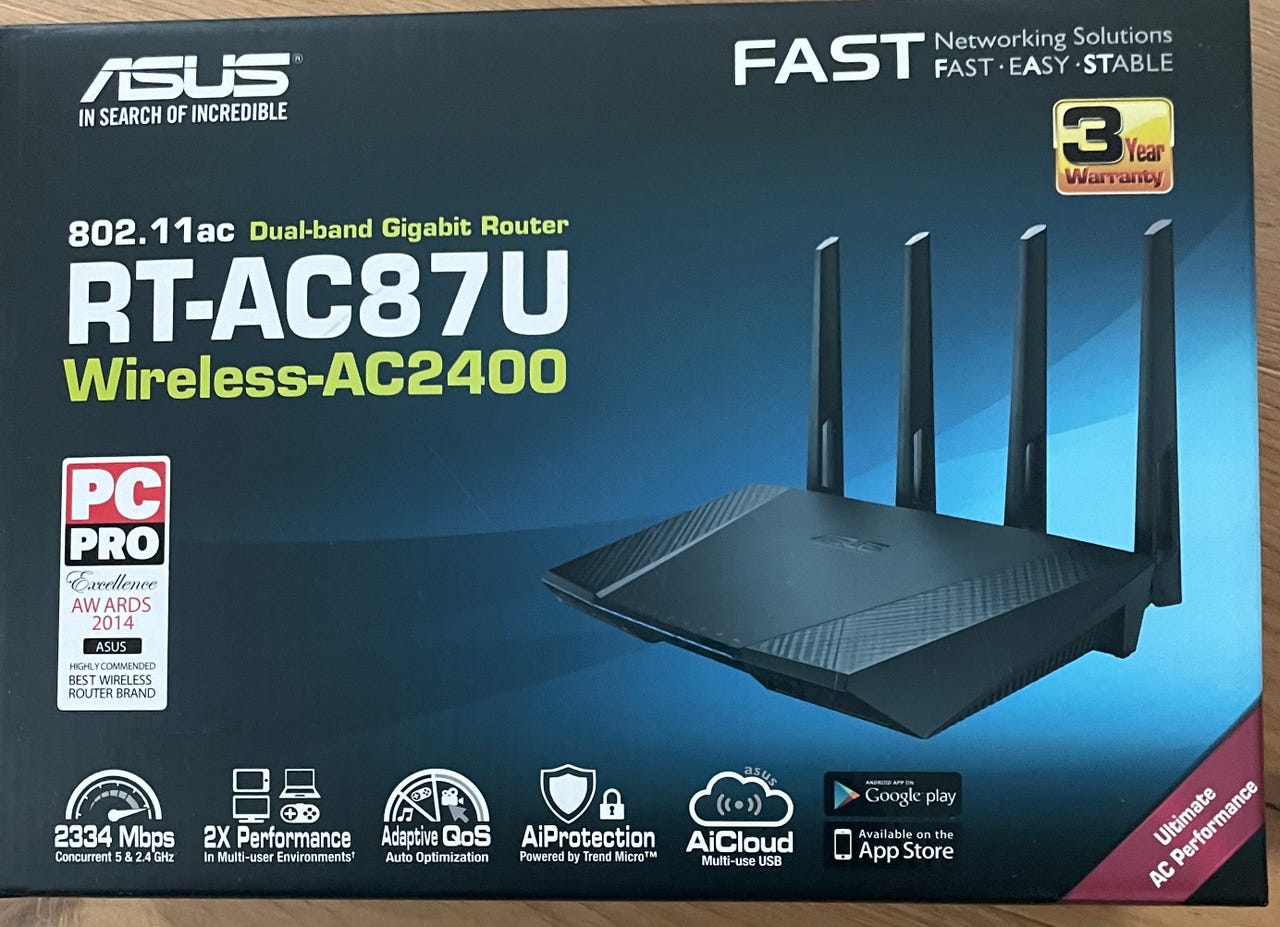 ASUS RT-AC87U Dual-band Wireless-AC2400 Gigabit Router | FINN-torget