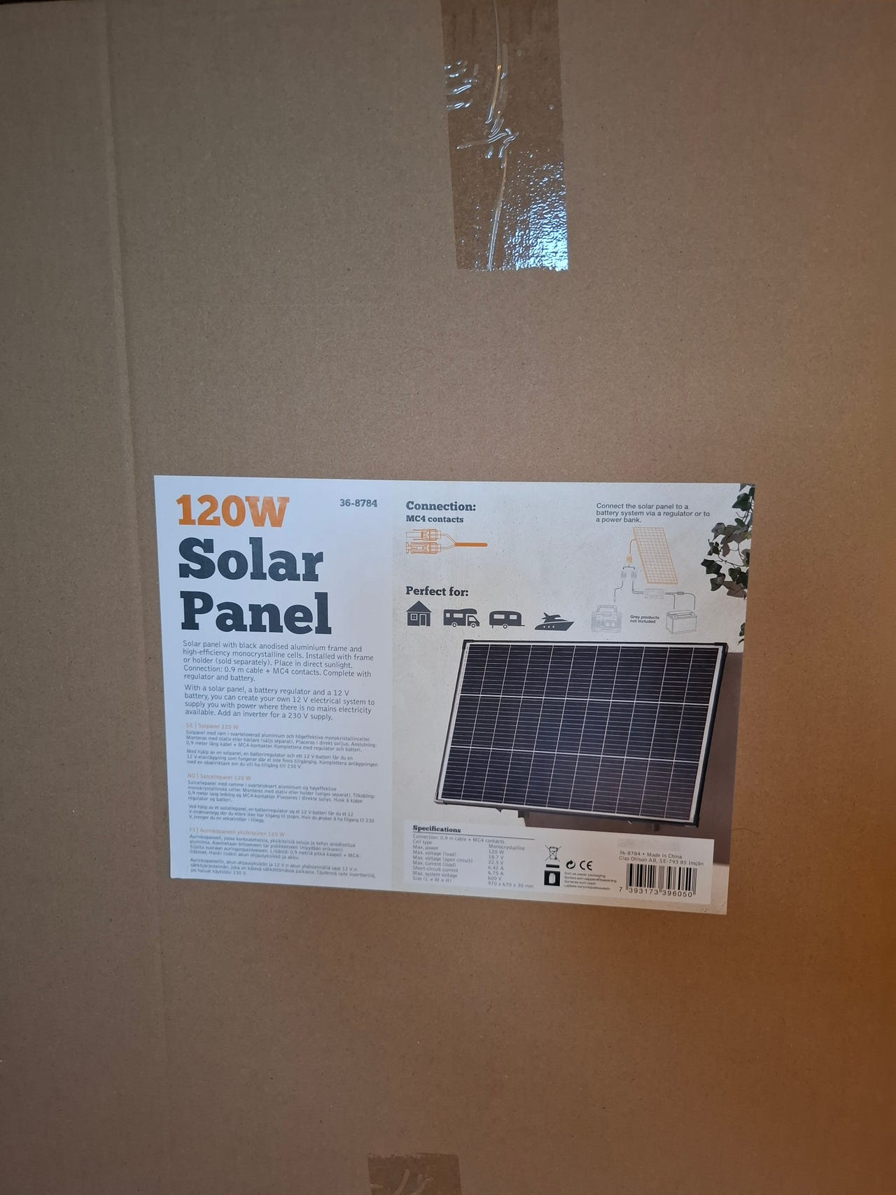 Solcelle panel 120w | FINN-torget