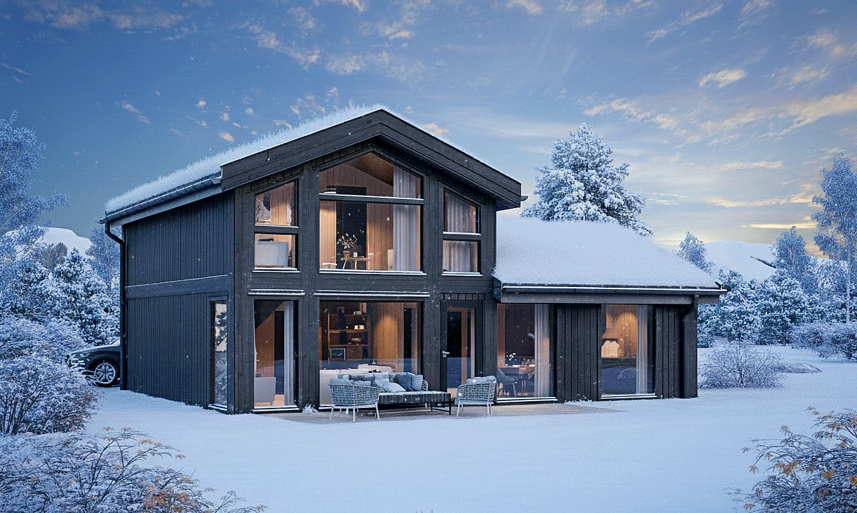 10 hytter med fantastisk utsikt, ski in/out og gode solforhold!