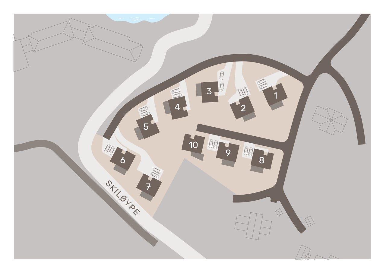 10 hytter med fantastisk utsikt, ski in/out og gode solforhold!