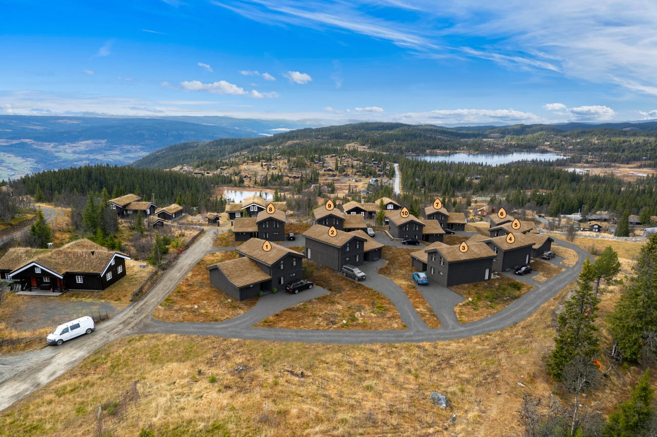 10 hytter med fantastisk utsikt, ski in/out og gode solforhold!