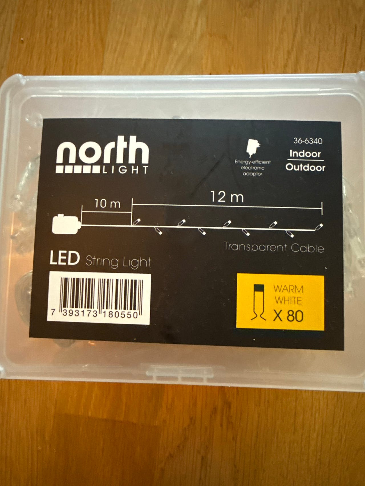 North Light LED String Light 10m Warm White Transparent Cable | FINN-torget