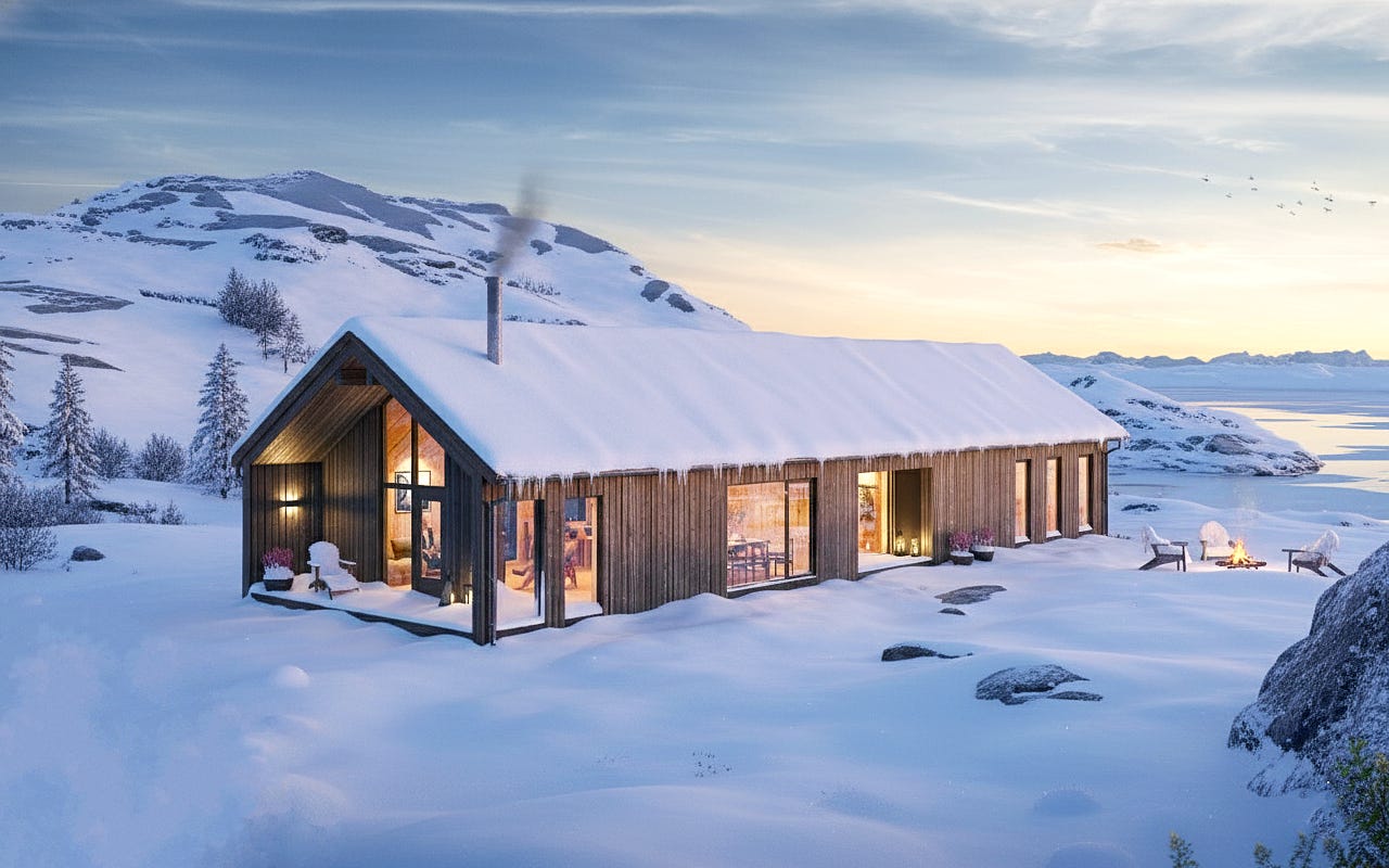 6 selveiertomter med den populære hyttemodellen PREG – leveres nøkkelferdig!