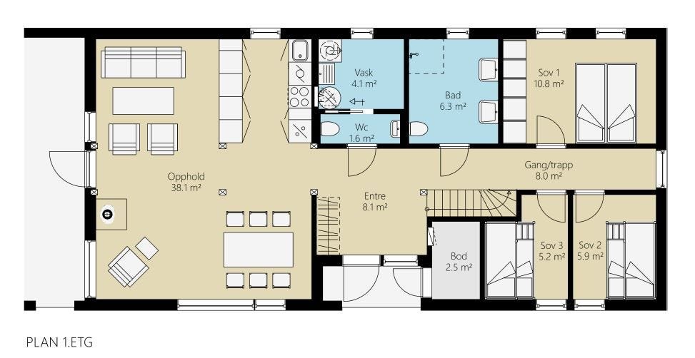 6 selveiertomter med den populære hyttemodellen PREG – leveres nøkkelferdig!