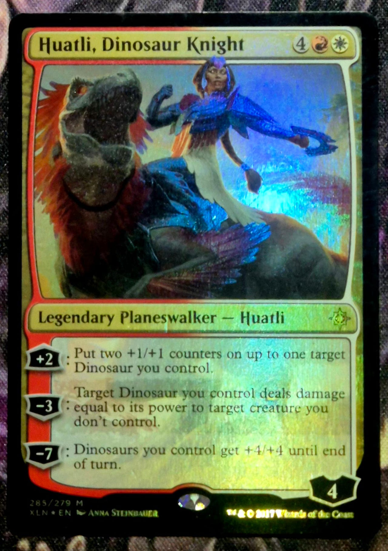 Magic The Gathering - MTG: Huatli, Diosaur Knight FOIL | FINN-torget