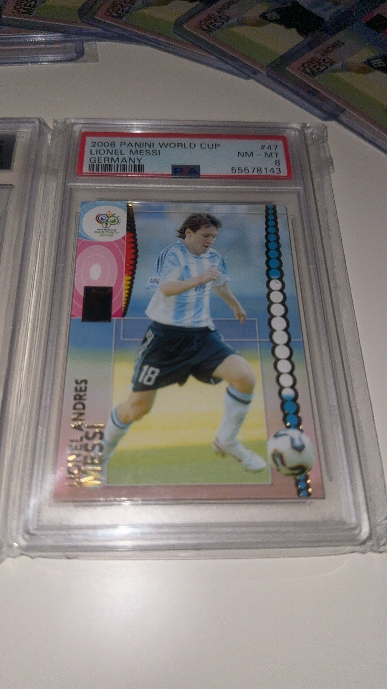 2006 PANINI WORLD CUP GERMANY #47 LIONEL MESSI SOCCER CARD GRADED